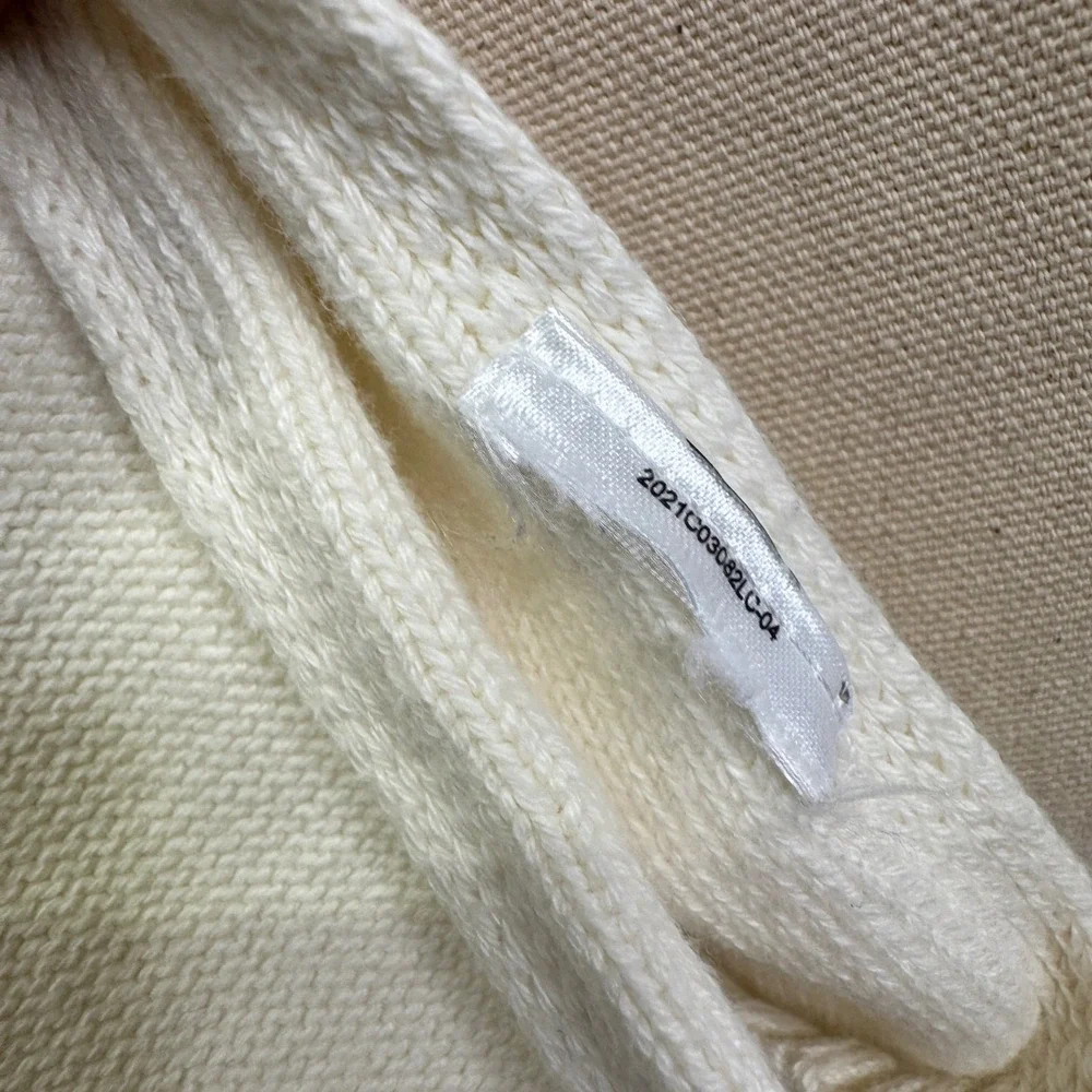 Gap Kids Poncho Sweater XXL Ivory Cable Knit Cowl Neck Coquette Preppy Cozy